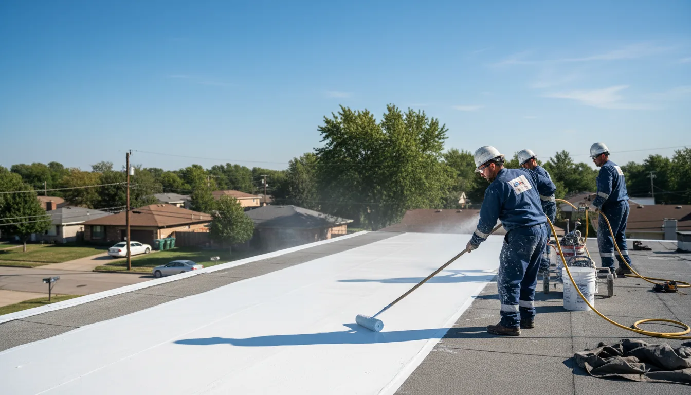 Commercial roof coating in Fairbury, IL near me
